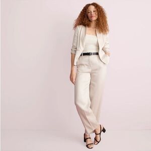 J. Crew Going-Out Blazer Open Suit Jacket Gramercy Twill in Dusty Shell 20 NWT